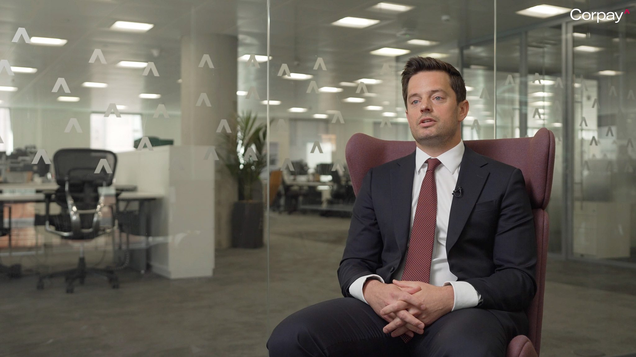 Corpay case study video shoot at Moorgate office London